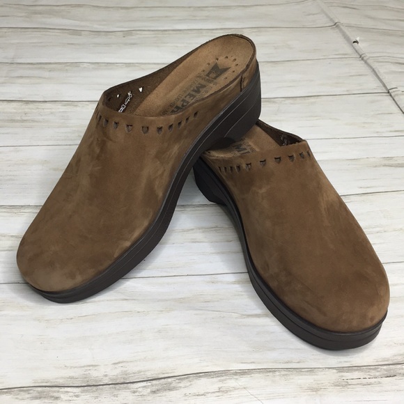 Mephisto Shoes - Mephisto Brown Suede Clogs